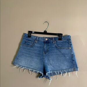 Wild fable high Rise Classic Blue Frayed Hem Jean Shorts SZ 12